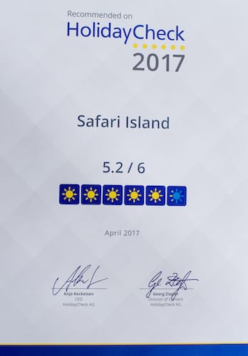 safari island resort map